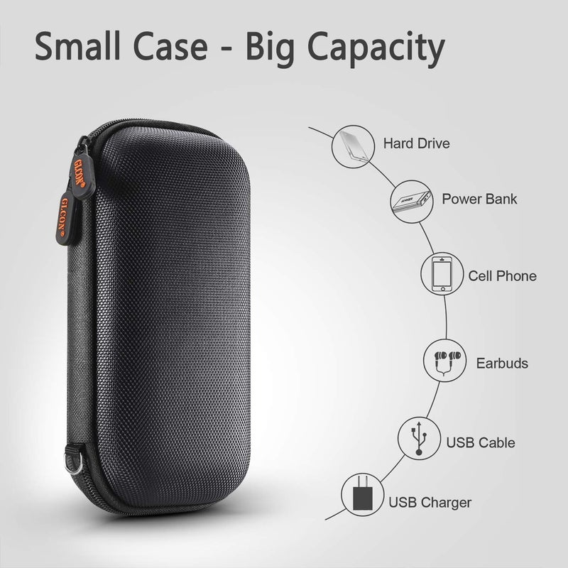GLCON External Hard Drive Case - GLCON Shockproof EVA Carrying Case for WD My Passport Element Seagate Expansion Backup Toshiba 1TB 2TB 4TB - High Protection Portable Travel Electronic Power Bank Bag - Image 4